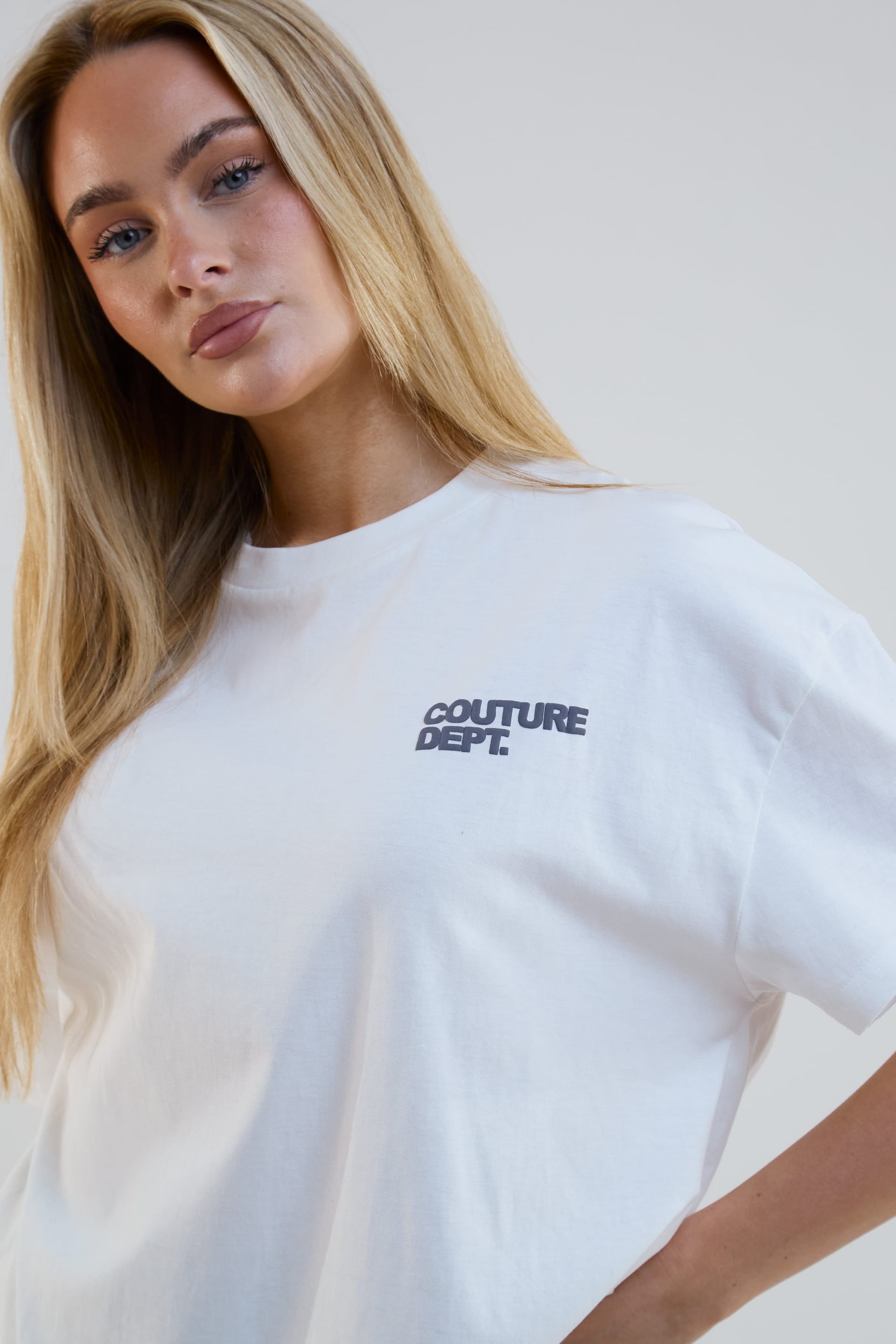 BCouture BCouture Women's Cycling Shorts & T-Shirt Set in Off-White - 4