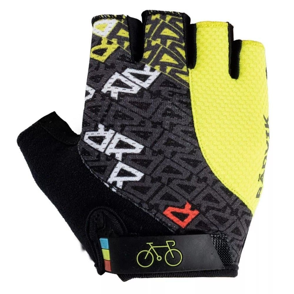 Radvik Radvik Men's Runde Logo Fingerless Gloves in Black