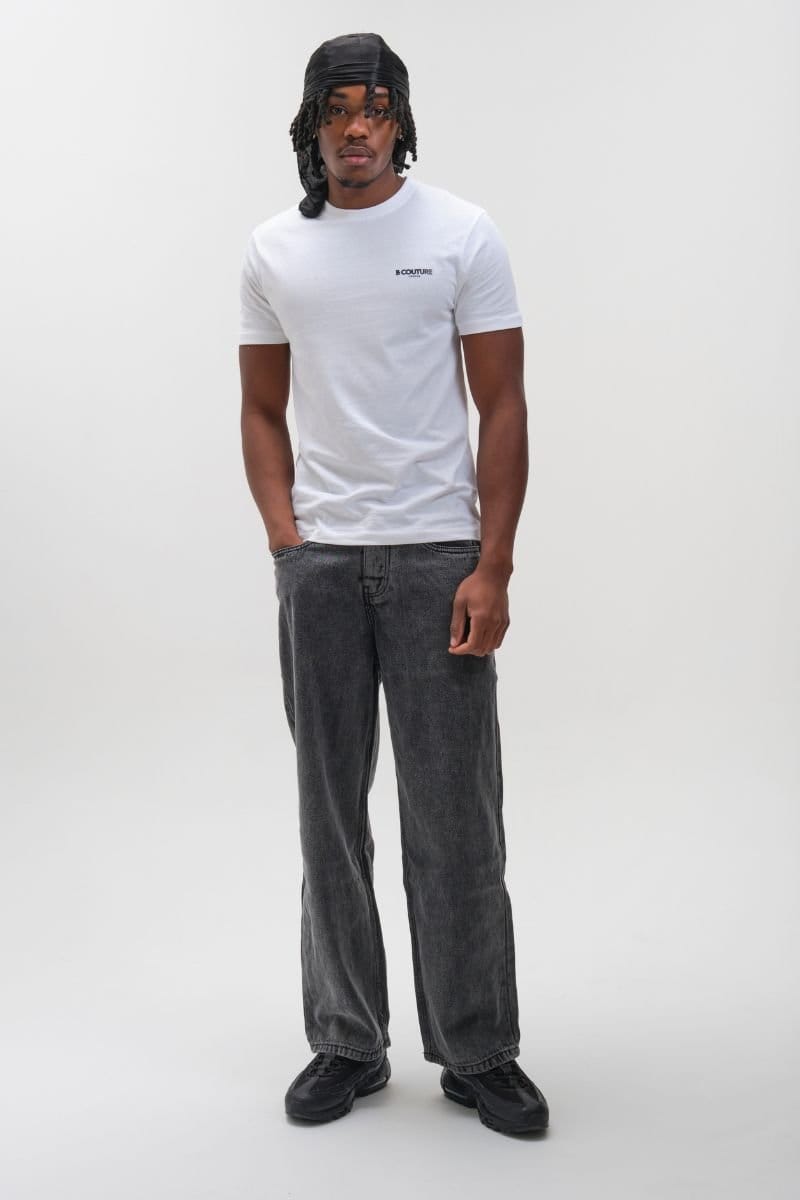 BCouture BCouture Men's Loose Fit Rigid Denim Jeans in Black - 4