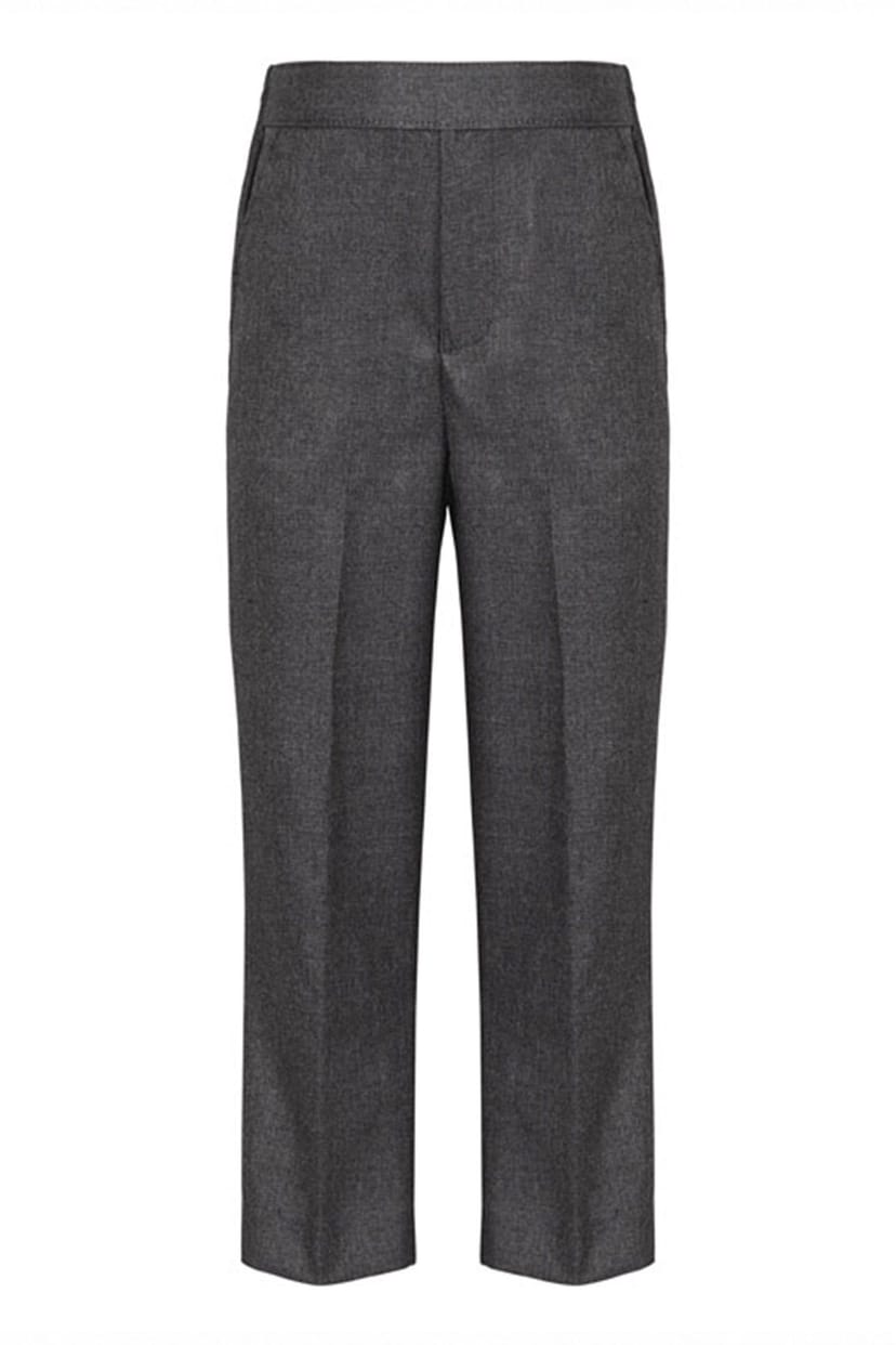 David Luke David Luke Men's Junior Pull Up School Trousers in Grey - 1