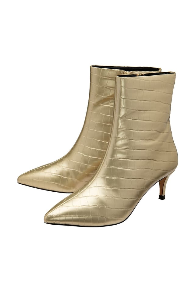 Ravel Ravel Women's 'Currans' Kitten Heel Ankle Boots in Gold - 2