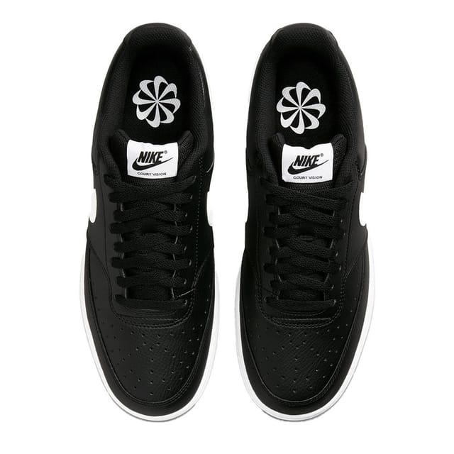 Nike Nike Men's Court Vision Synthetic Leather Trainers in Black - 3