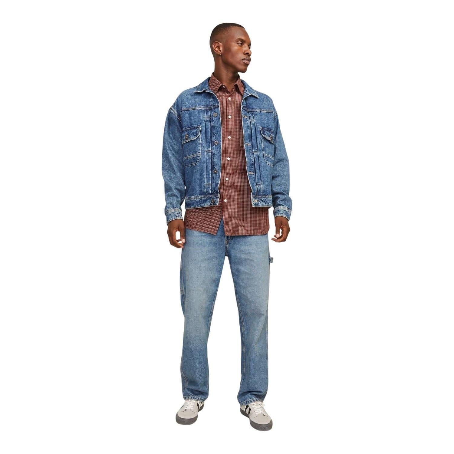 jack & jones Jack & Jones Men's Eddie Carpenter Relaxed Fit Jeans in Bright Blue