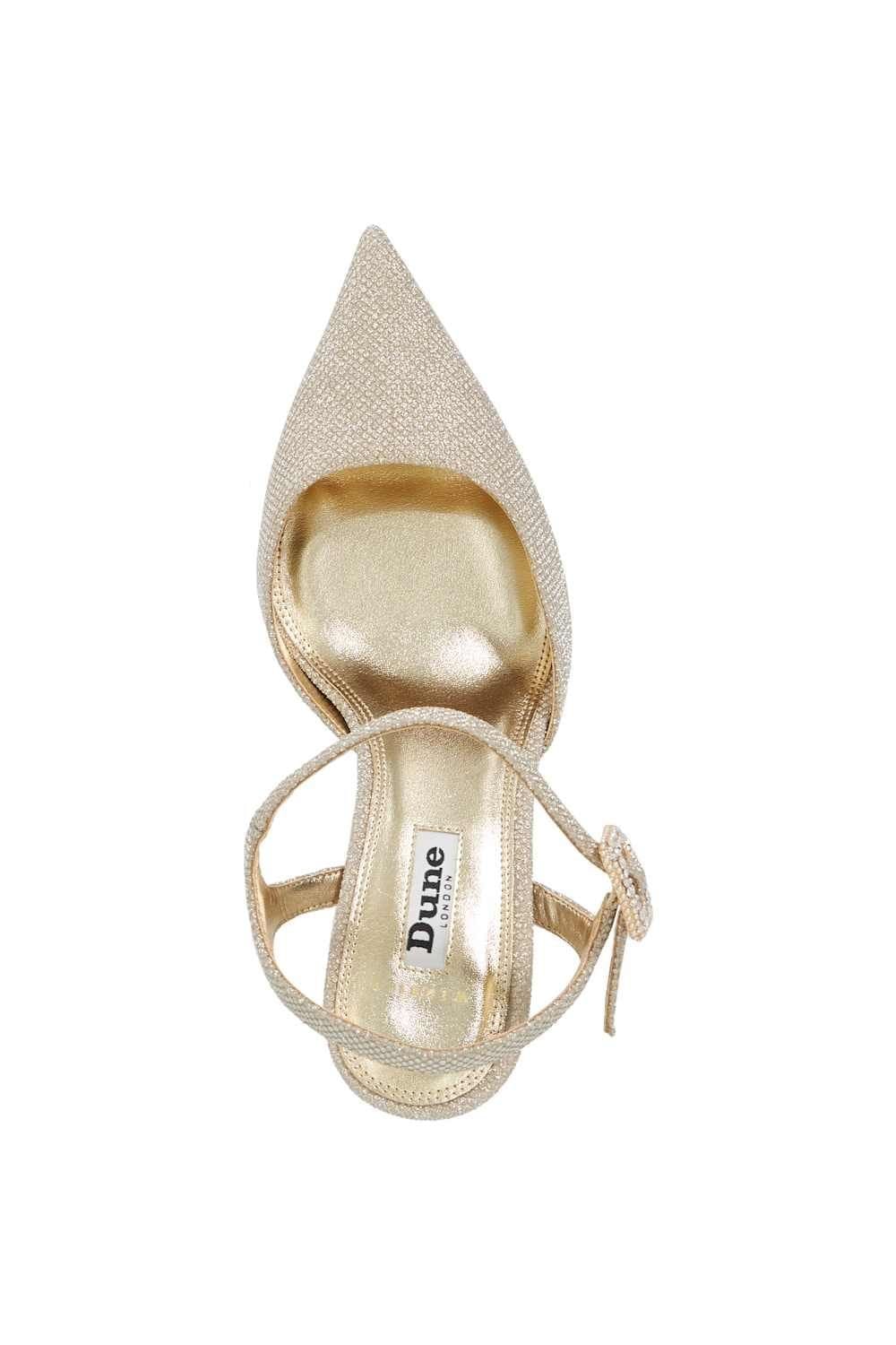 Dune London Dune London Women's Wide Fit 'Channel' Court Shoes in Metallics - 4