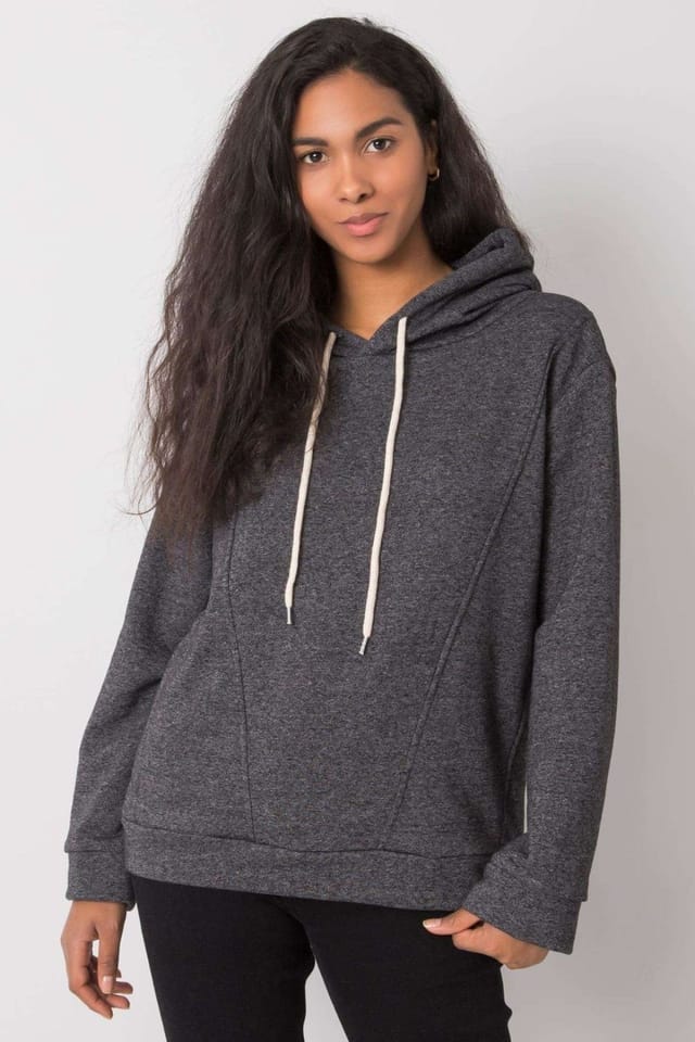Love Lace Love Lace Women's Everyday Long Sleeve Hooded Sweatshirt in Grey - 2