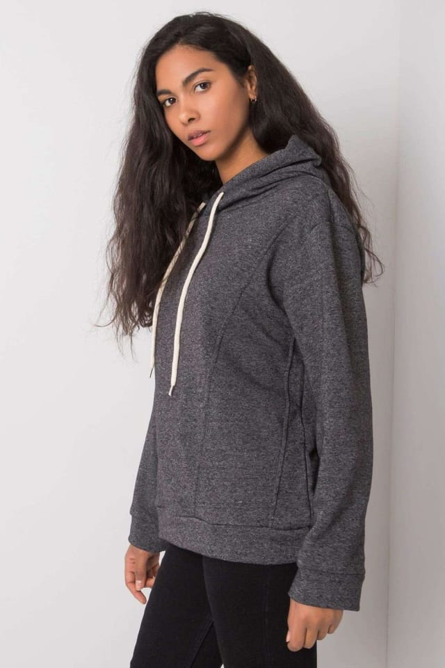 Love Lace Love Lace Women's Everyday Long Sleeve Hooded Sweatshirt in Grey - 3