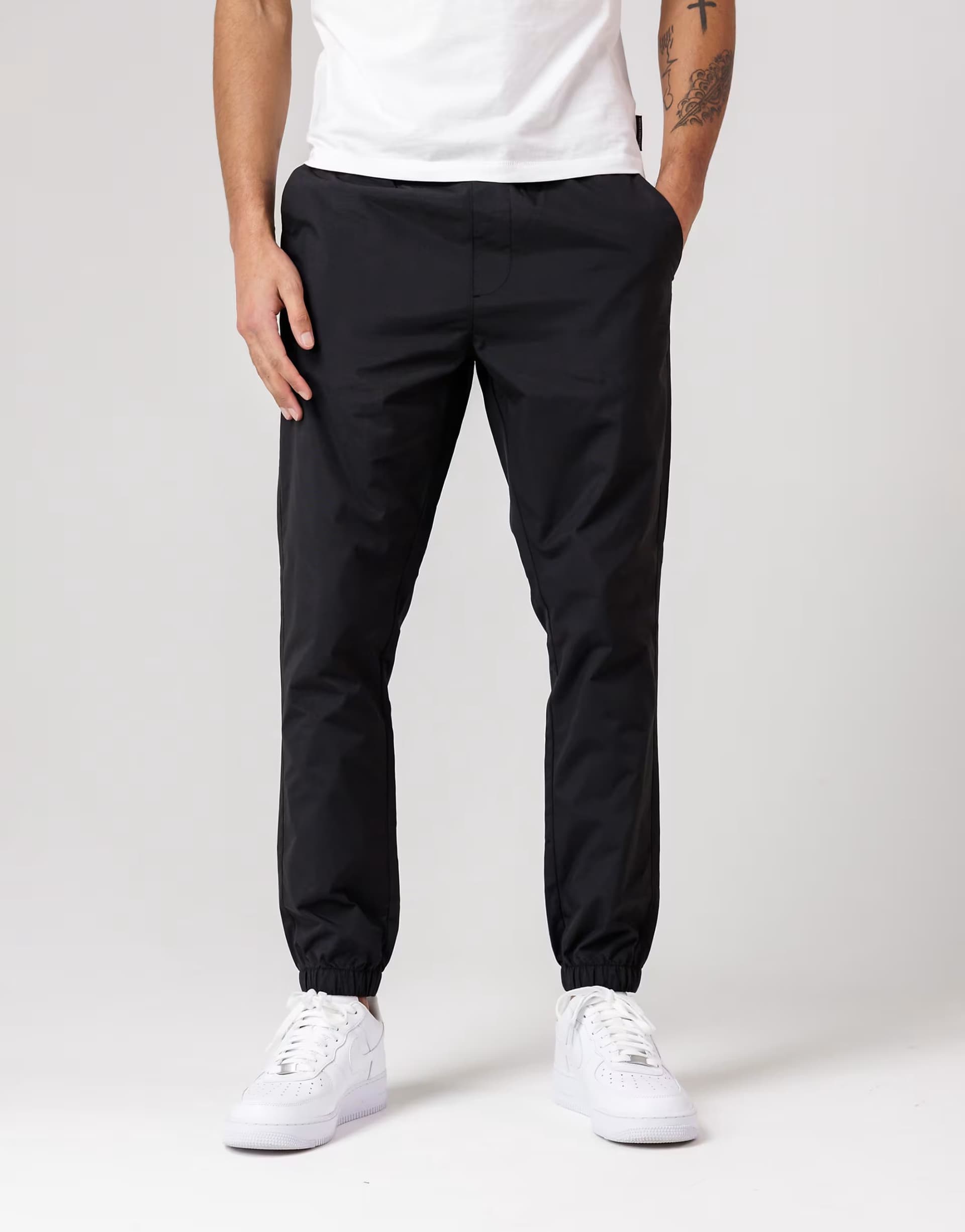 ASOS French Connection Nylon tech cuffed trousers in black