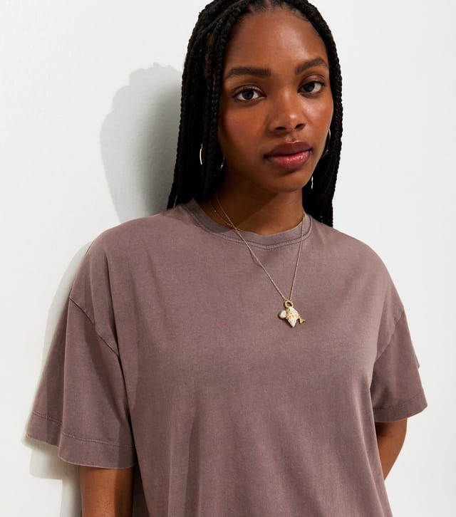 New Look Women's Brown Oversized T-Shirt New Look - 2