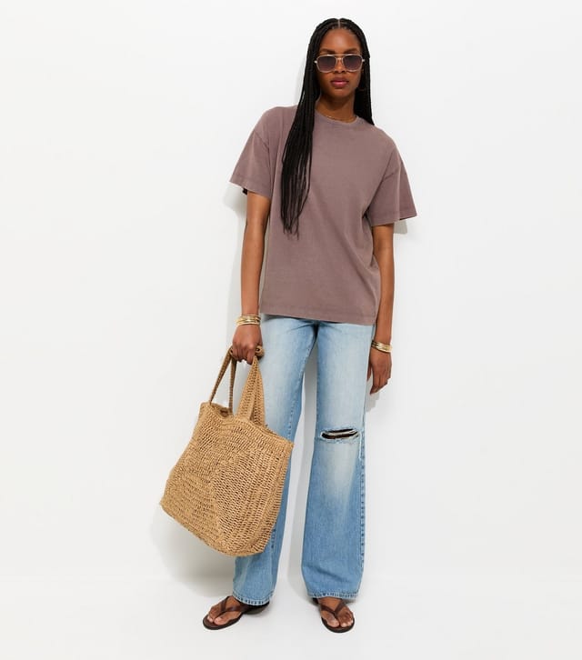 New Look Women's Brown Oversized T-Shirt New Look - 3