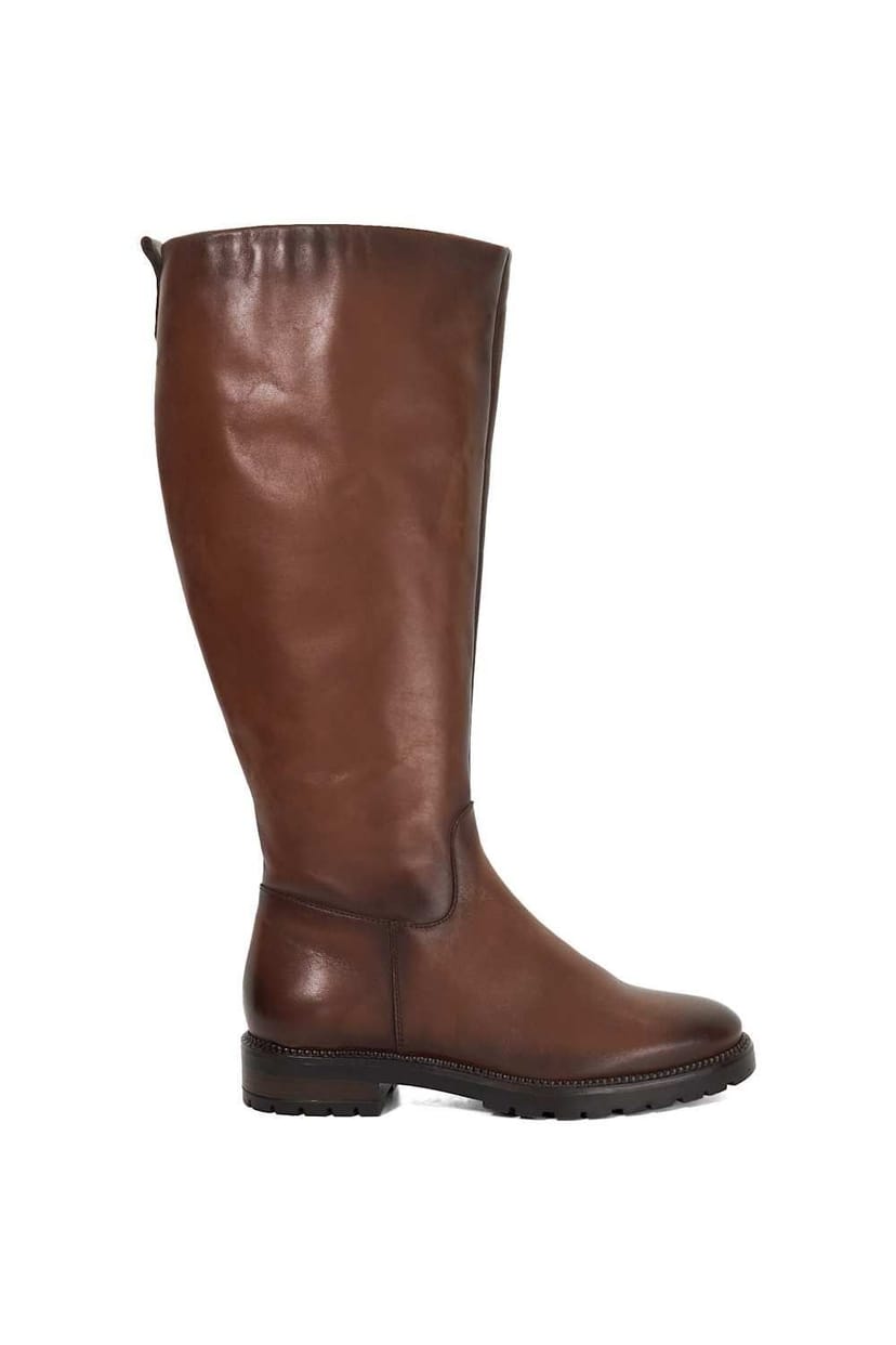 Dune London Dune London Women's Wide Fit 'Wftayah' Leather Knee High Boots in Brown - 1