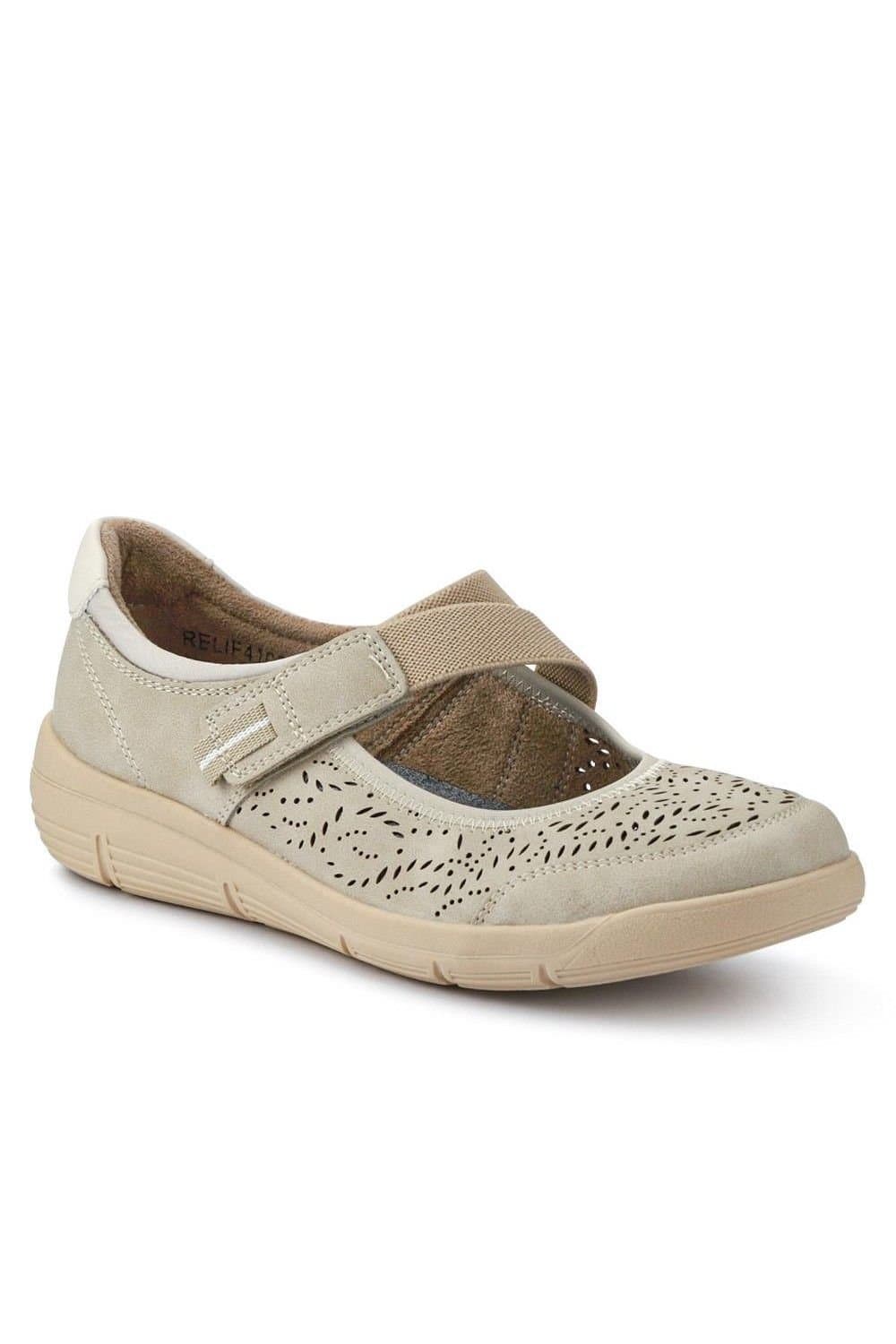 Pavers Pavers Women's Chunky Mary Janes in Beige