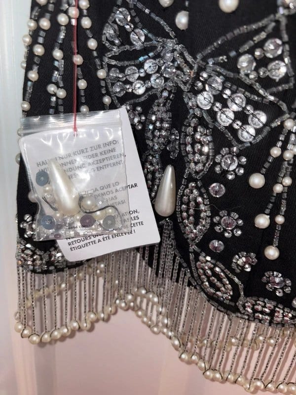 ASOS Black Embellished Strapless Mini Dress