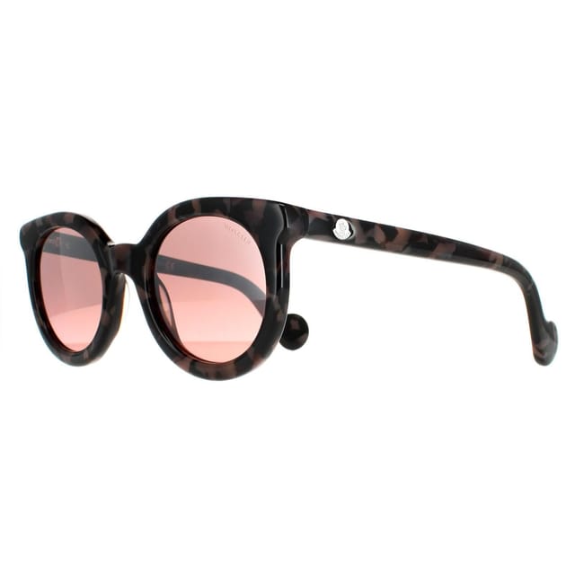 Moncler Moncler Women's Round Coloured Havana Bordeaux Mirror ML0015 in Brown - 2