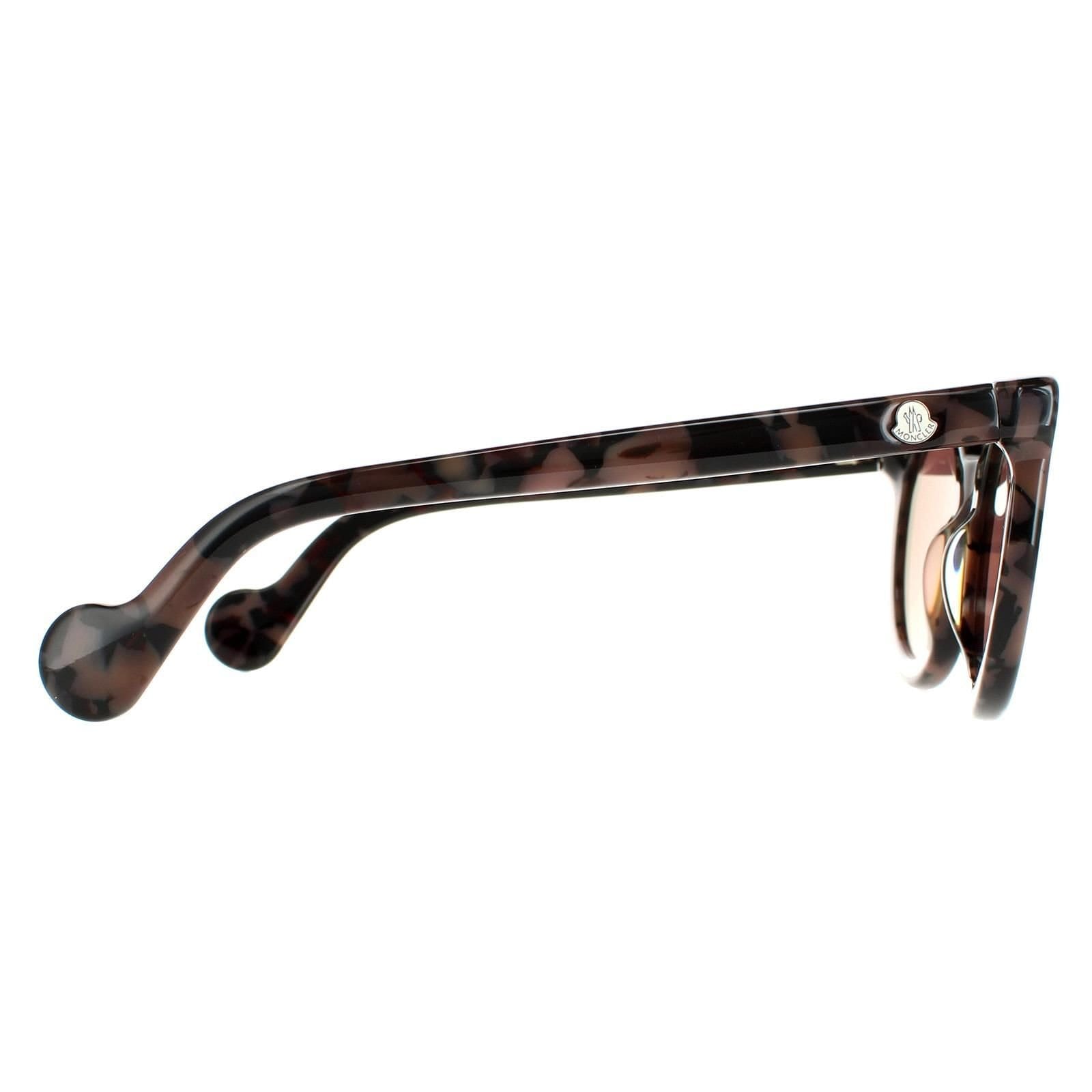Moncler Moncler Women's Round Coloured Havana Bordeaux Mirror ML0015 in Brown - 4