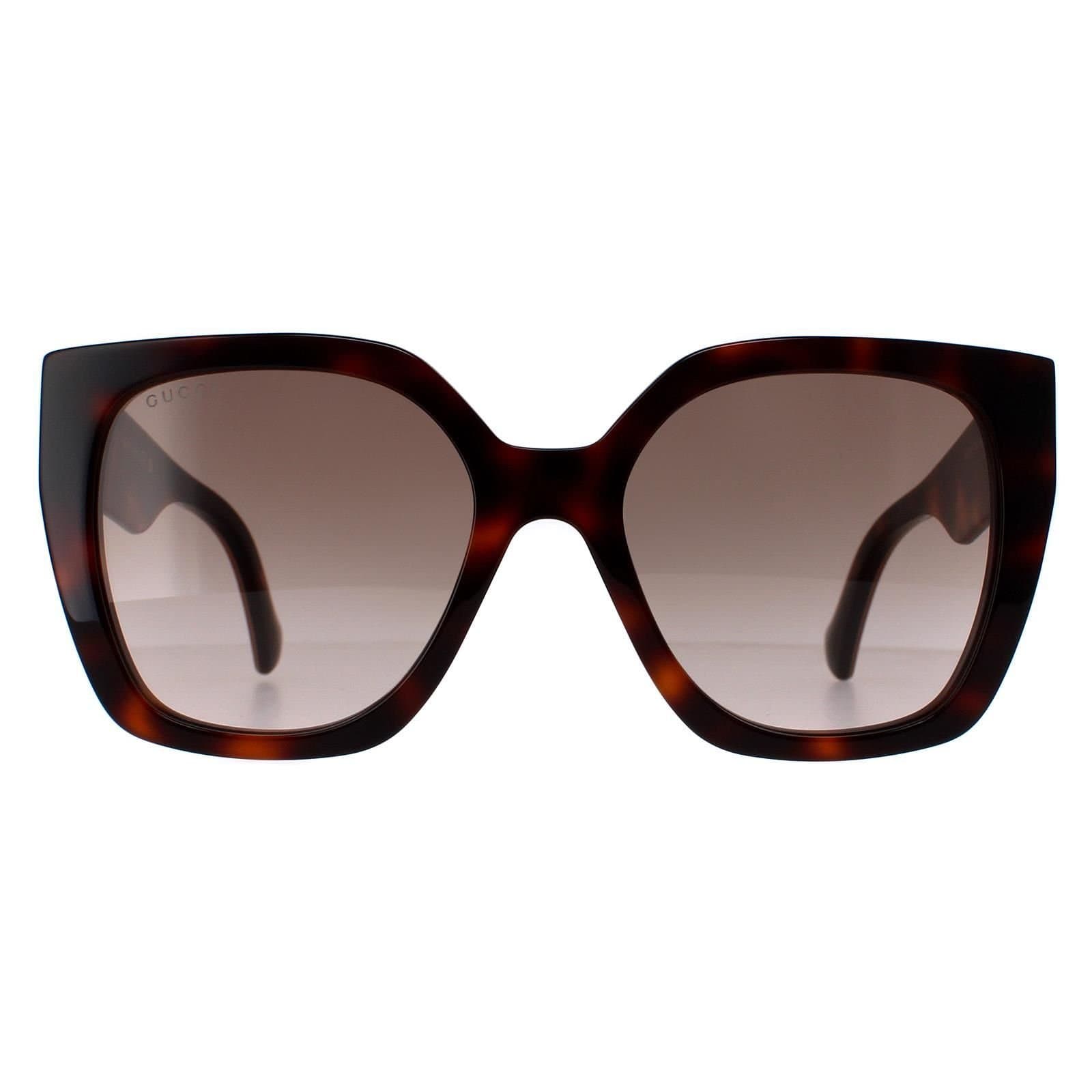 Gucci Gucci Women's Square Havana Crystal Brown Gradient GG1300S