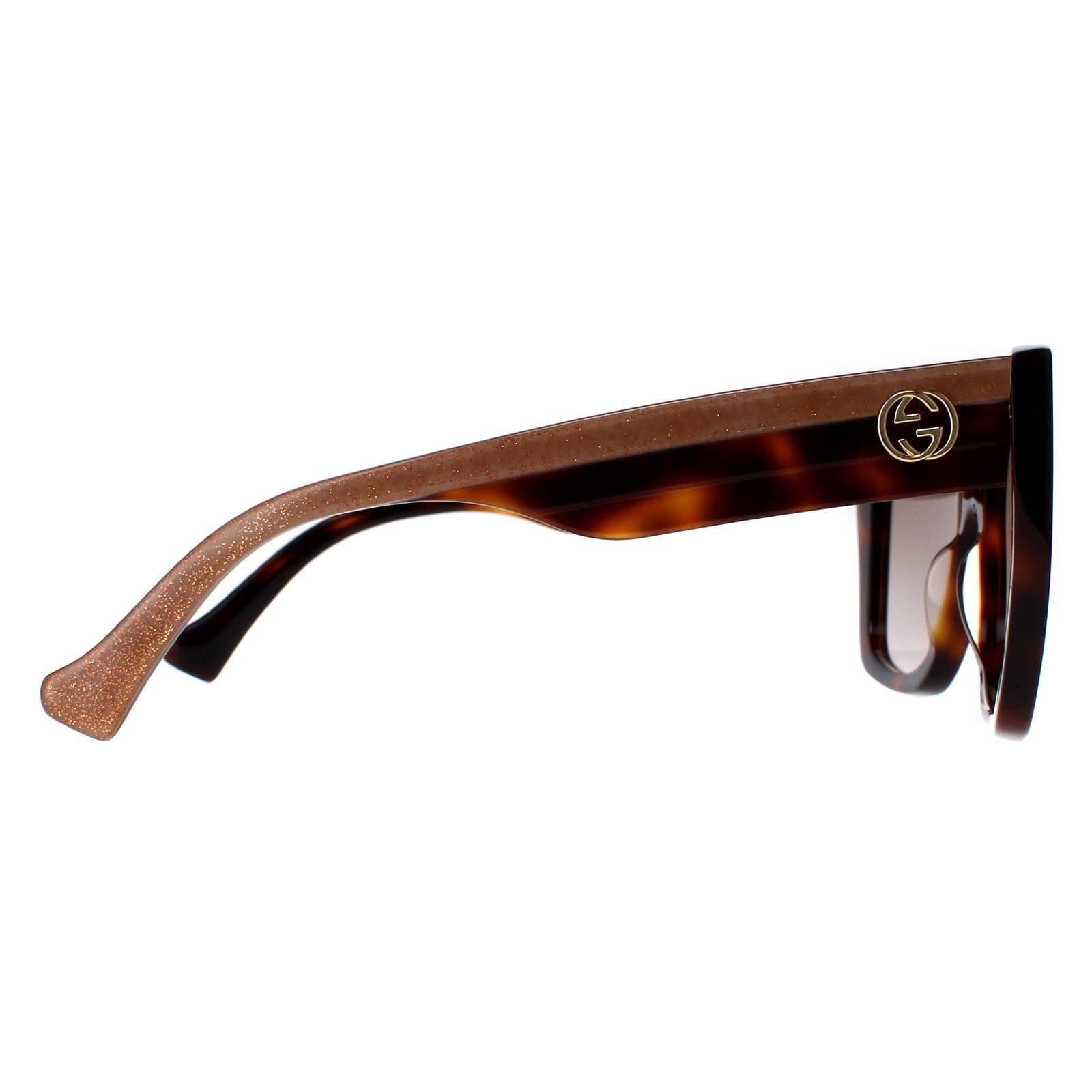 Gucci Gucci Women's Square Havana Crystal Brown Gradient GG1300S - 4