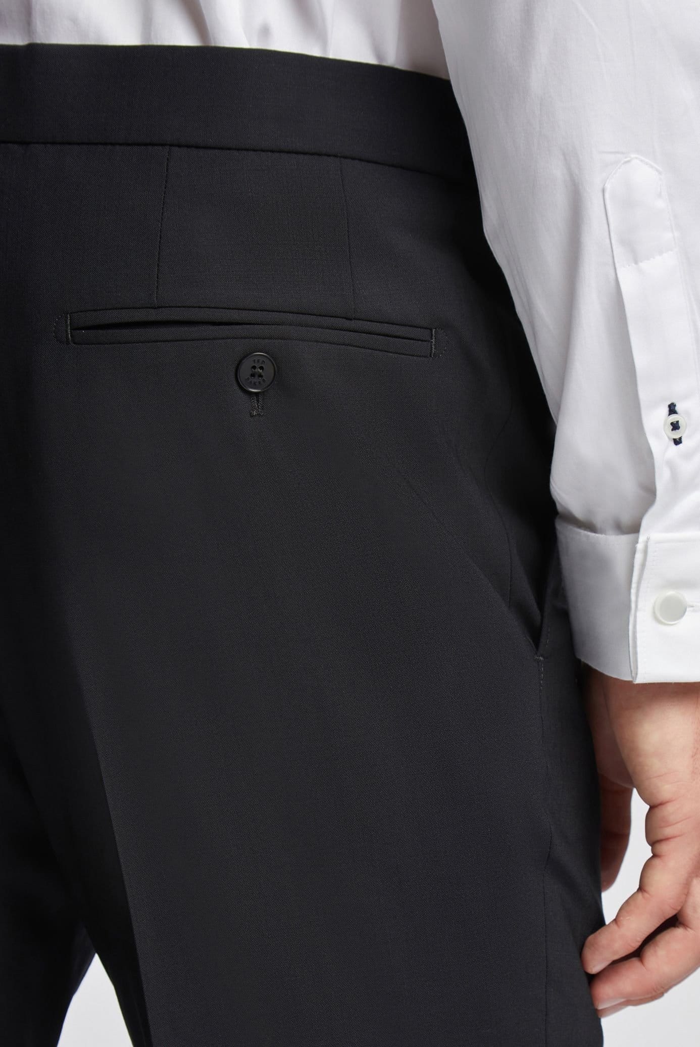 Ted Baker Ted Baker Men's Slim Fit Tuxedo Suit Trousers in Black - 4