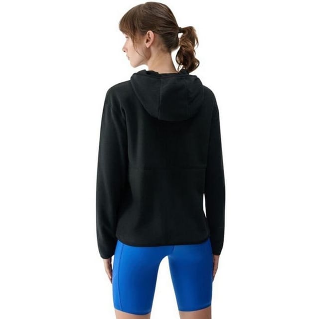 4F 4F Women's WMM00TFLEF315 Fleece Full Zip Hoodie in Black - 2