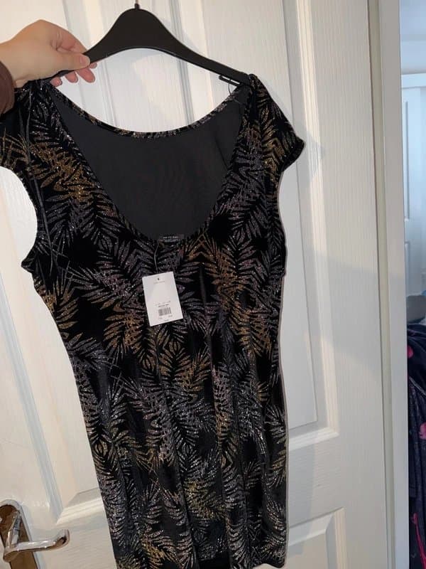 Topshop Topshop black velvet bodycon