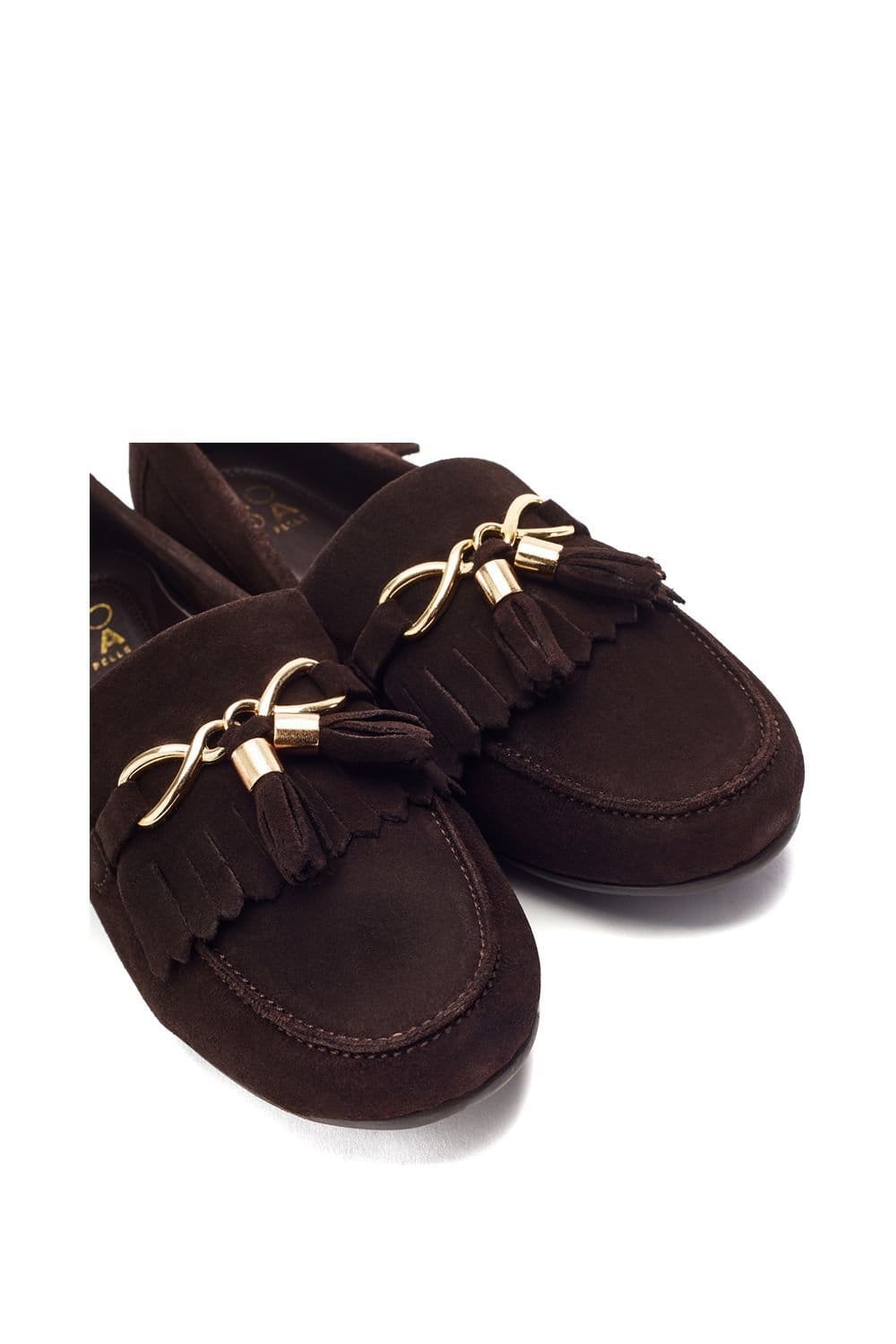 Moda In Pelle Moda In Pelle Women's 'Essana' Suede Loafers in Dark Brown - 4