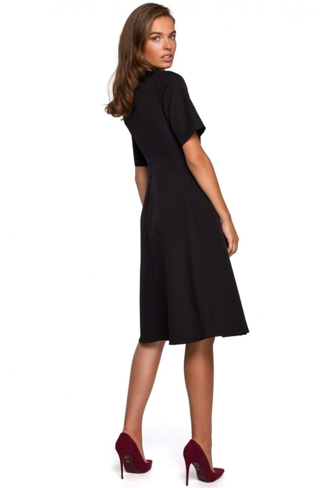 Love Lace Love Lace Women's Stylish Daydress Envelope Trapeze Hem in Black - 2