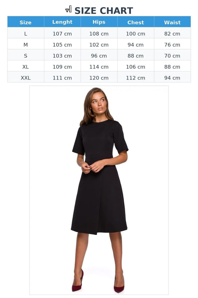 Love Lace Love Lace Women's Stylish Daydress Envelope Trapeze Hem in Black - 3