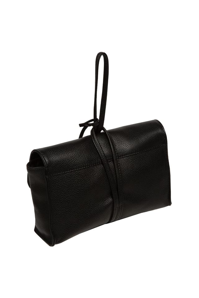 Cultured London Cultured London Women's 'Nerissa' Leather Mini Clutch Bag in Black - 3