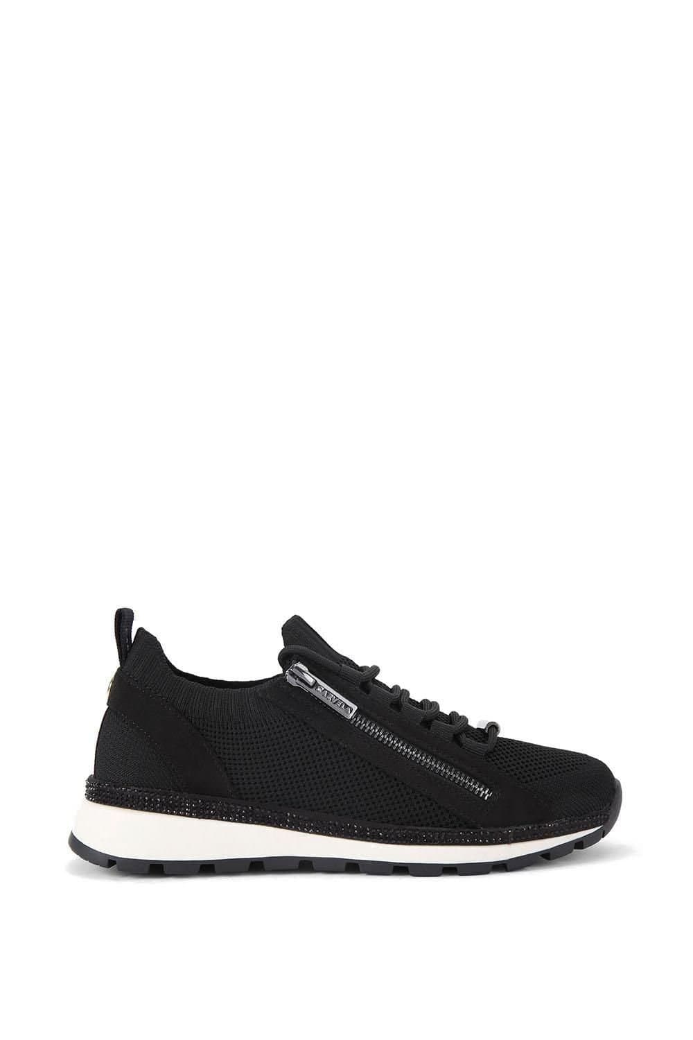 Carvela Carvela Women's 'Pace Zip Knit' Fabric Trainers in Black