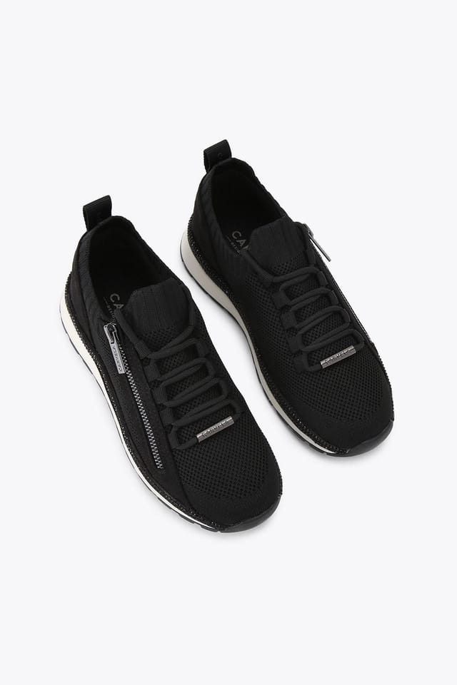 Carvela Carvela Women's 'Pace Zip Knit' Fabric Trainers in Black - 2