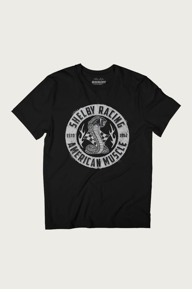 Shelby Shelby Men's Racing American Muscle Logo T-Shirt in Black - 2