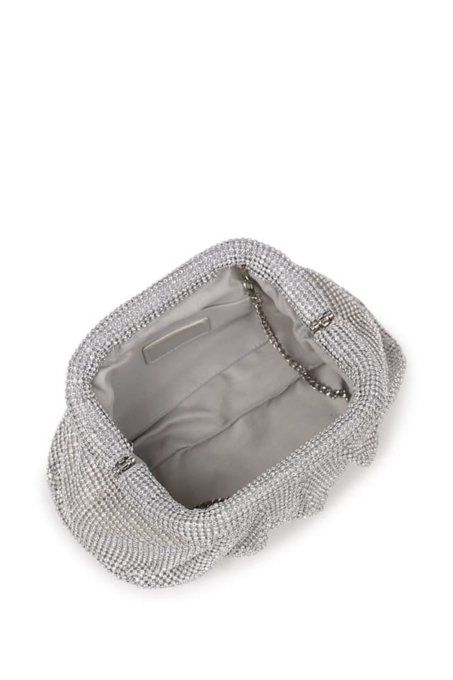 Paradox London Paradox London Women's Dianne Diamante Clutch Bag in Silver - 3