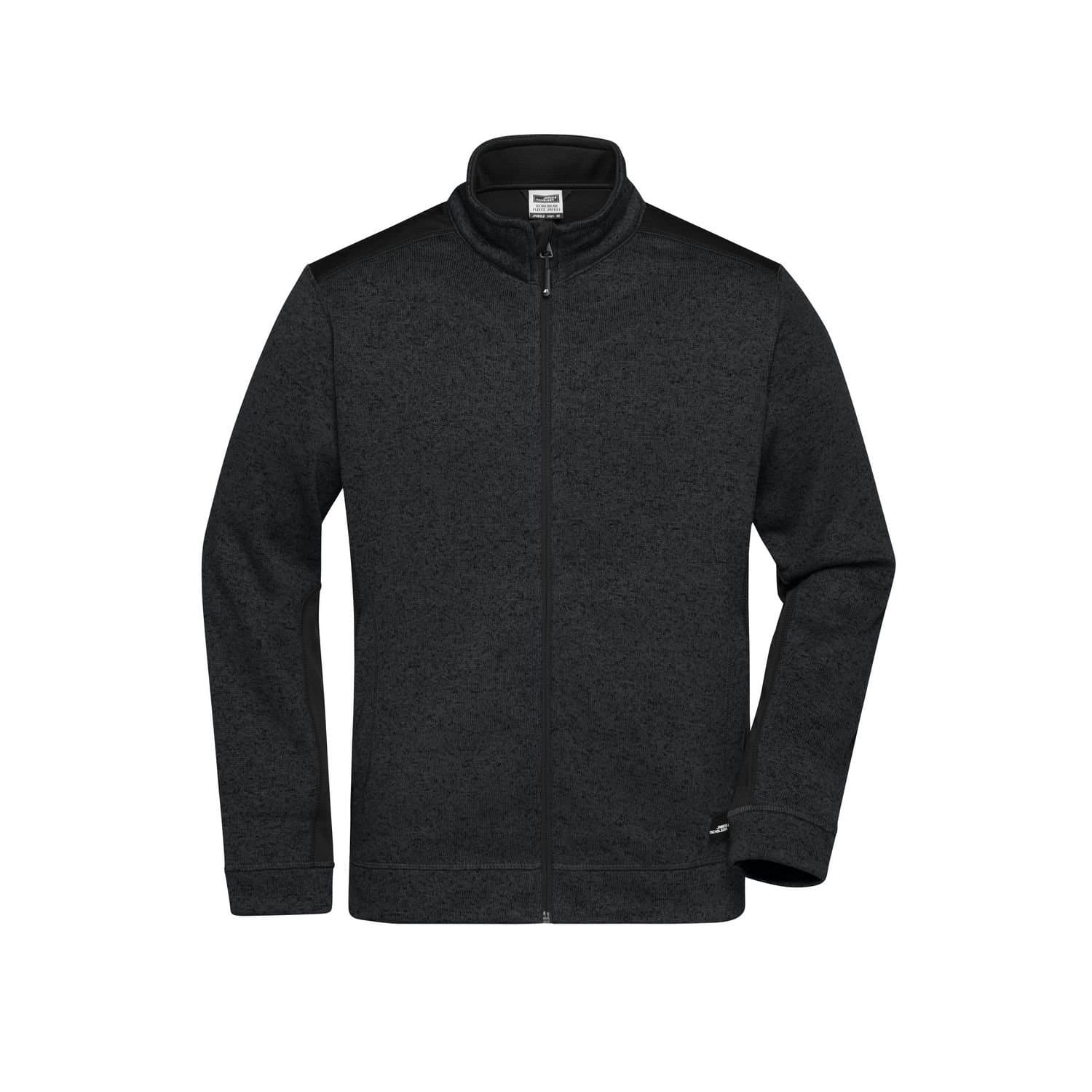 James and Nicholson James and Nicholson Men's Strong Knitted Work Fleece Jacket in Black