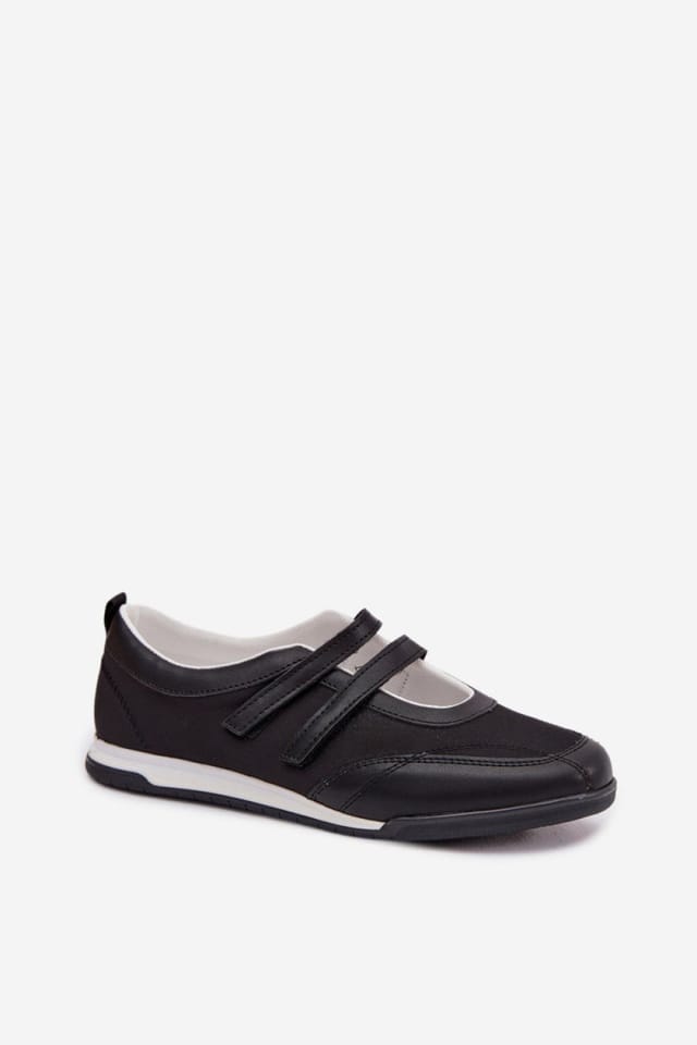 Love Lace Love Lace Women's Sporty Two Strap Ballet Flats with Lightweight Comfort Everyday in Black - 2