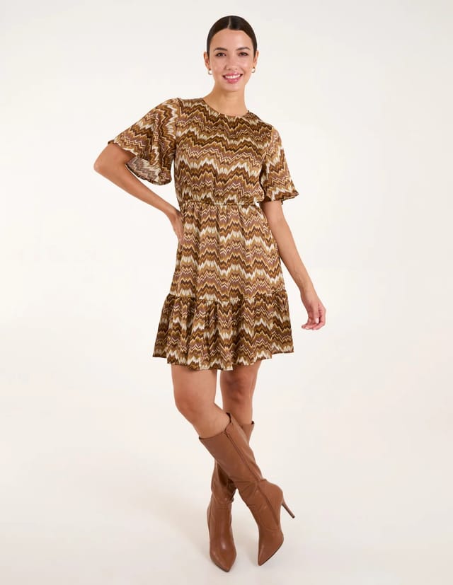 Blue Vanilla Crew Neck Mini Dress - 2