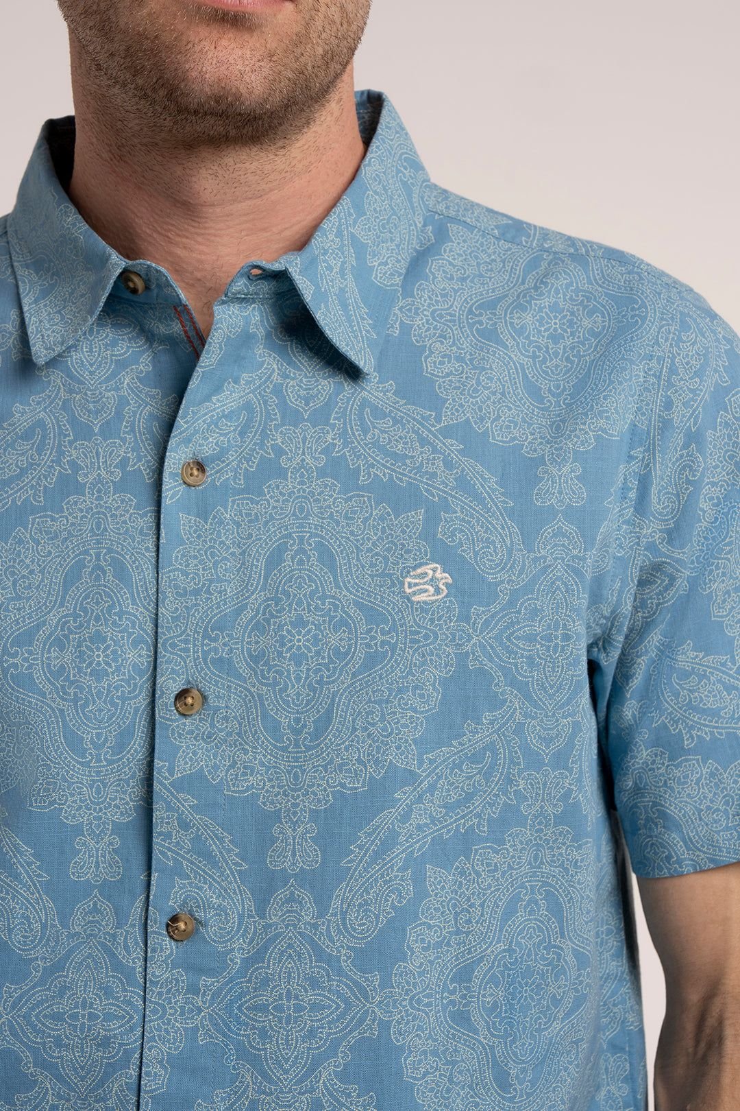 Brakeburn Brakeburn Men's NETLEY SHIRT in Blue - 3