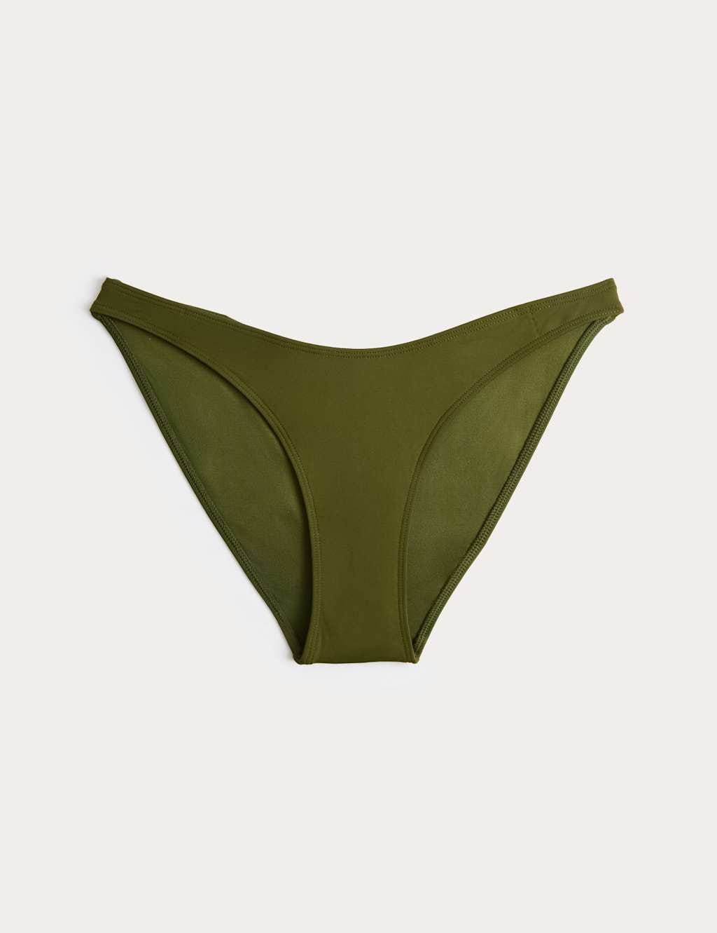 Marks & Spencer M&S High Leg Bikini Bottoms Fern Green - 1