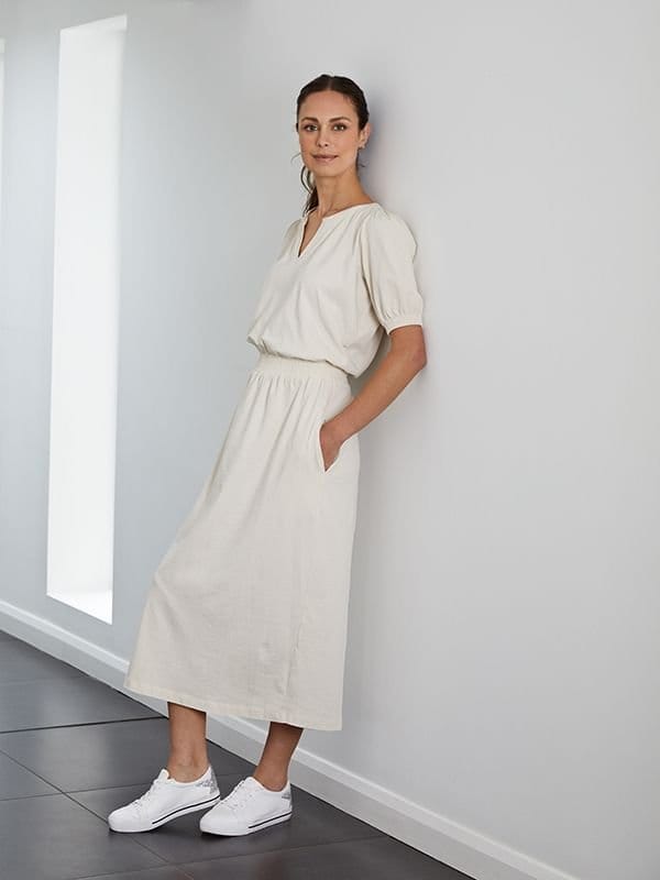 Cove Cove Women's Cuba Midi Dress in Beige - 3
