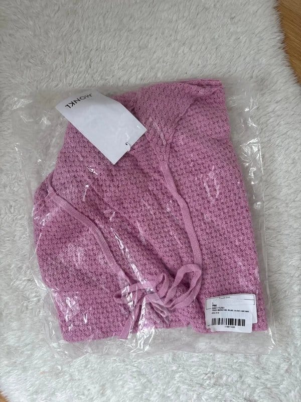 Monki Pink Knit Halter Mini Dress | Crochet Summer Dress | Y2K