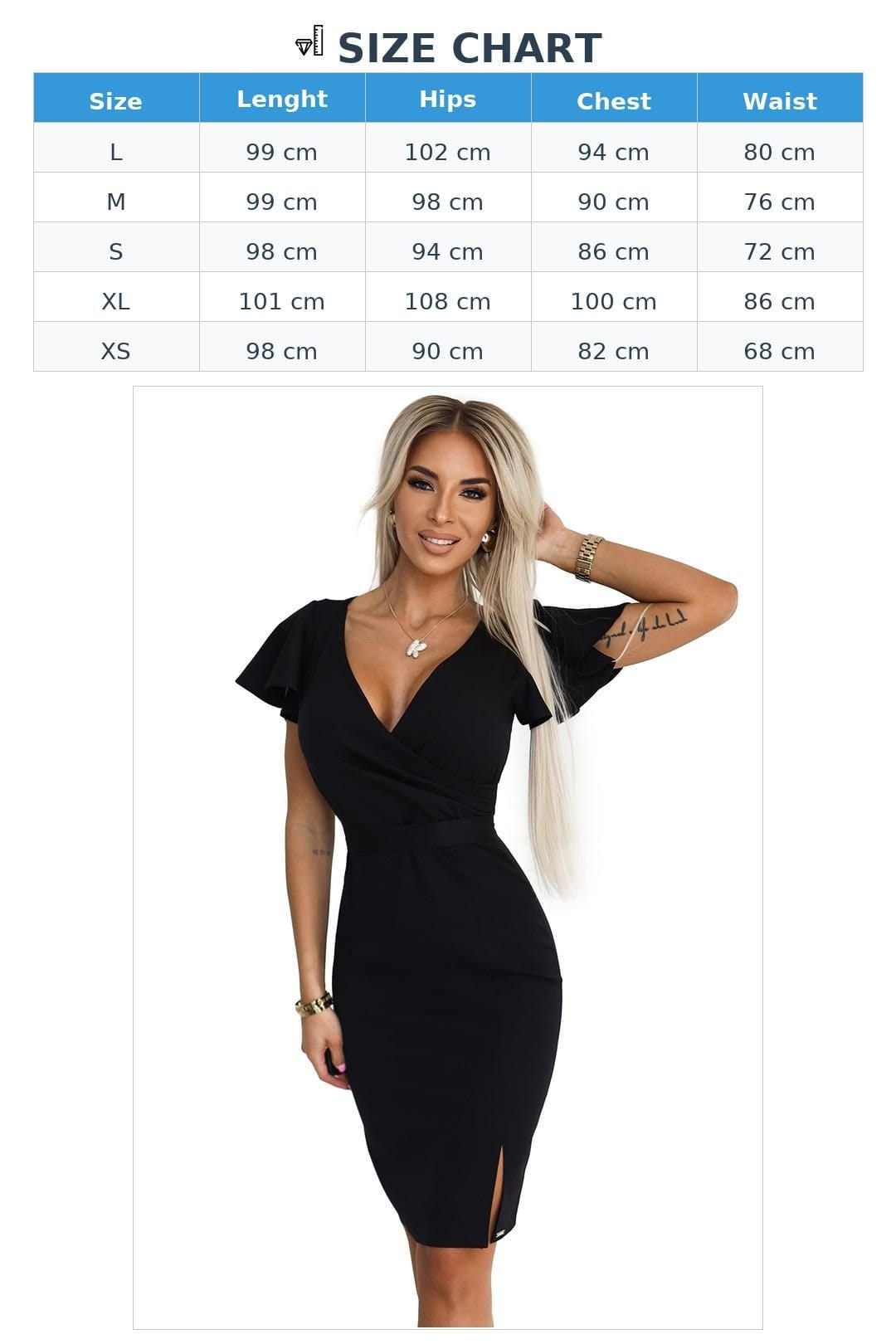 Love Lace Love Lace Women's Nina Cocktail Wrap Dress with Belt in Black - 4