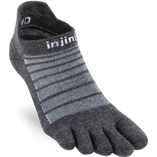 Injinji Injinji Men's Lightweight No-Show Merino Toe Socks in Grey - 2