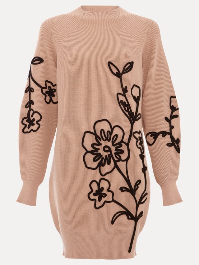 Phase Eight Phase Eight Women's Rosa Applique Jumper in Fawn - 2