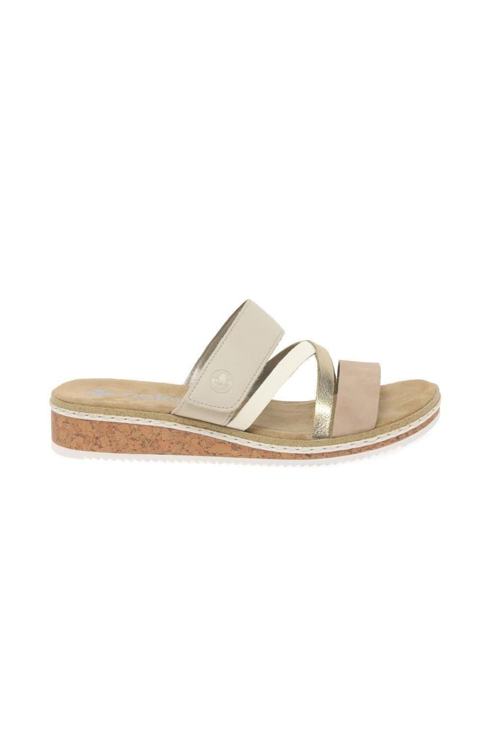 Rieker Rieker Women's 'Faye' Low Wedge Mules in Light Pink