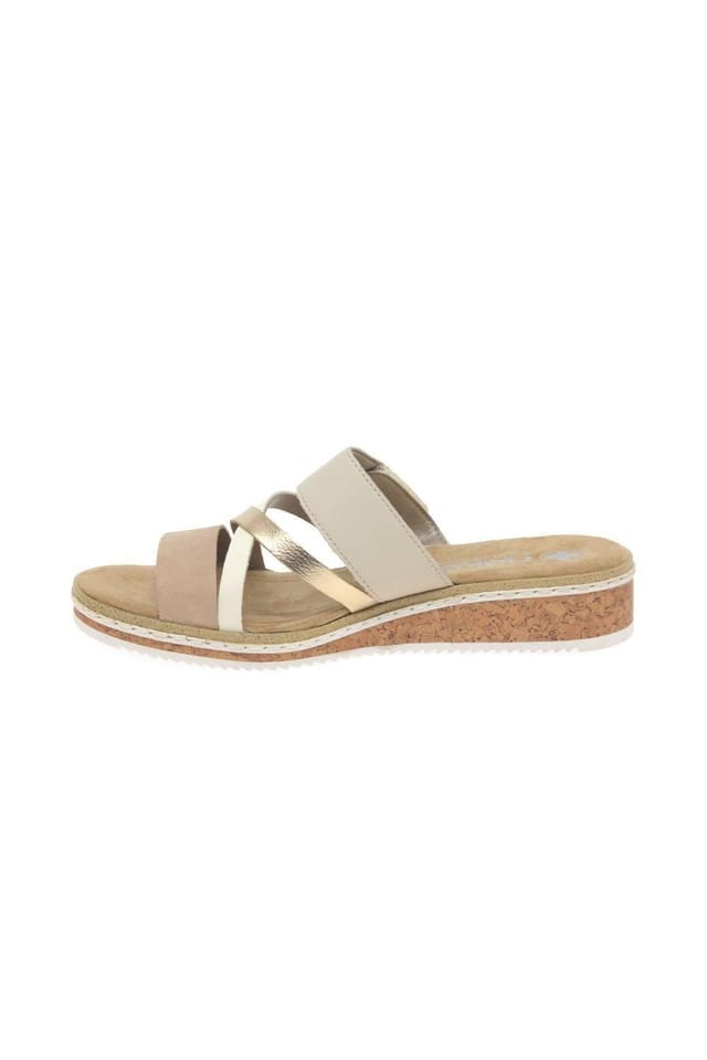 Rieker Rieker Women's 'Faye' Low Wedge Mules in Light Pink - 2