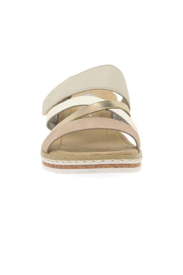 Rieker Rieker Women's 'Faye' Low Wedge Mules in Light Pink - 3