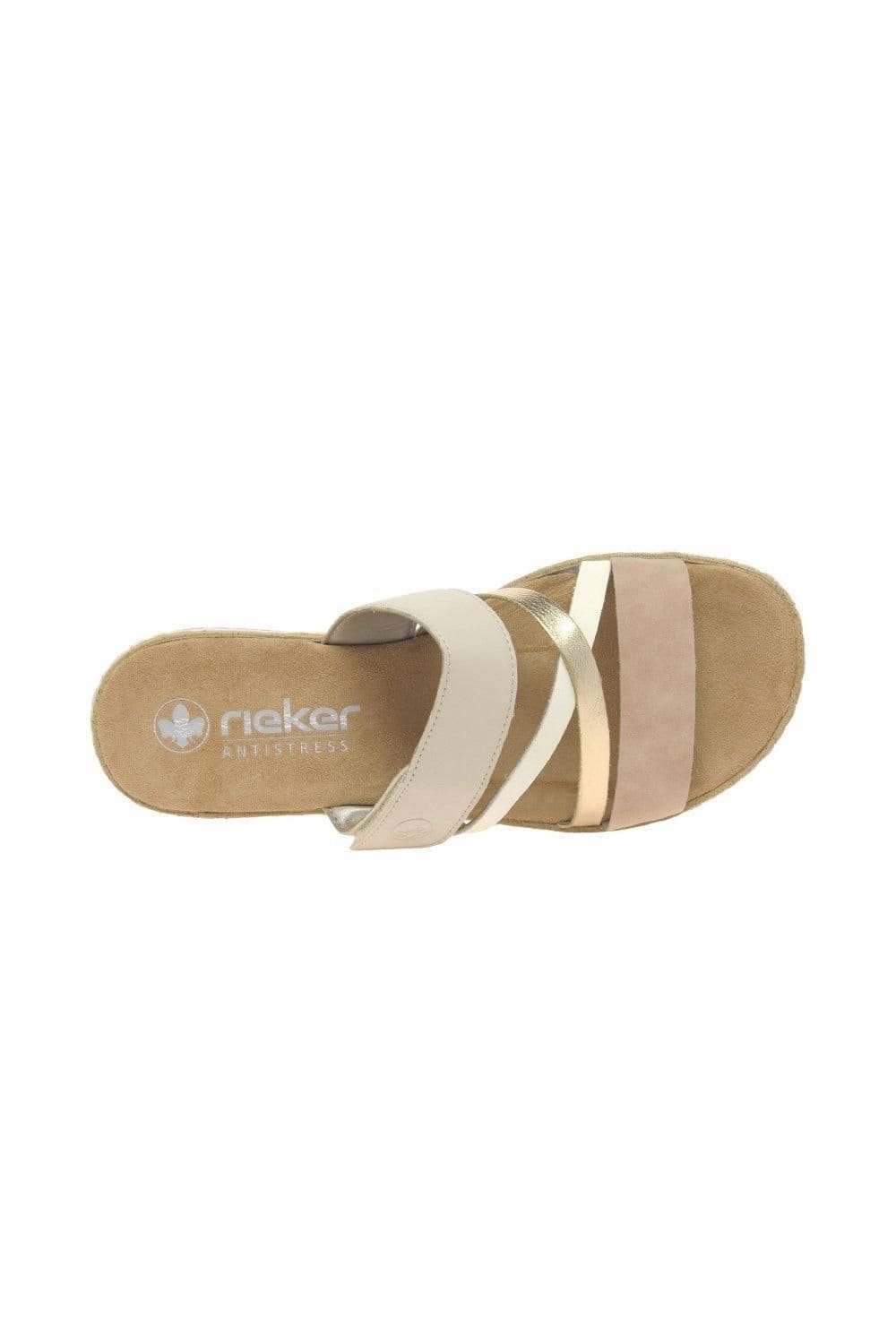 Rieker Rieker Women's 'Faye' Low Wedge Mules in Light Pink - 4