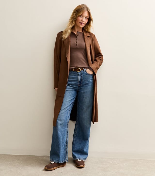 New Look Women's Brown Long Sleeve Henley Top New Look - 2