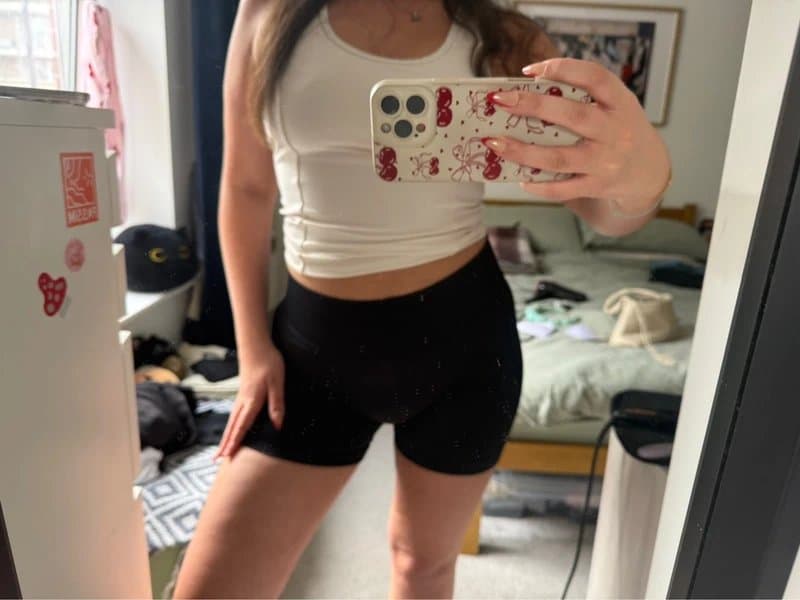 ASOS ASOS black seamless gym shorts ruched back mini sport shorts