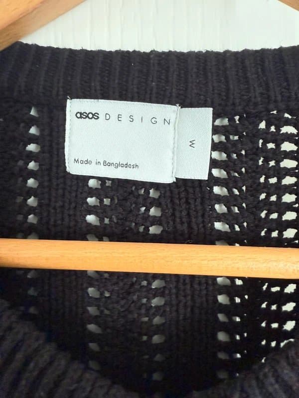 ASOS Design ASOS Design Crochet Cardigan - Black - Size M