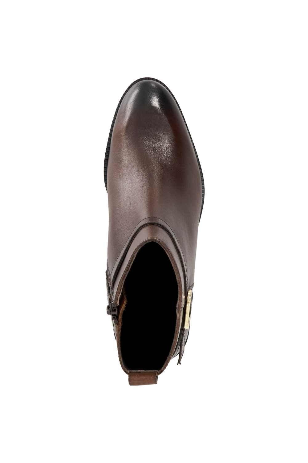 Dune London Dune London Women's Wide Fit 'Pemma' Leather Ankle Boots in Brown - 4