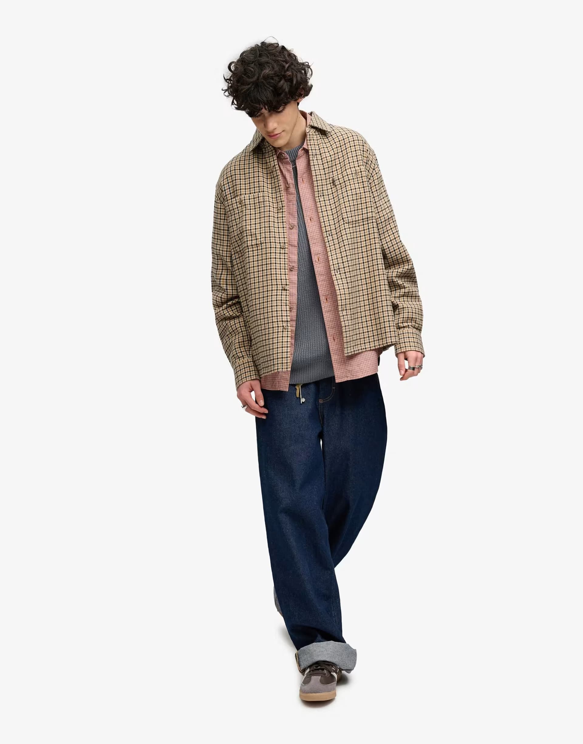 ASOS Bench x Superdry & Co Boxy cotton overshirt in wiltshire check